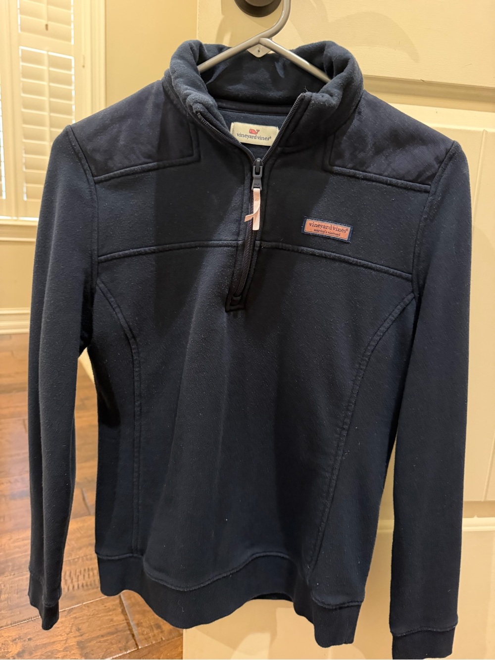 Vineyard Vines woman’s Navy Quarter-Zip Fleece Pullover